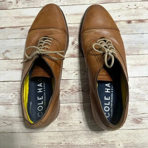 Cole Haan Grand 360 Oxford Size 10.5 Lace Up Tan Modern Dressy Office